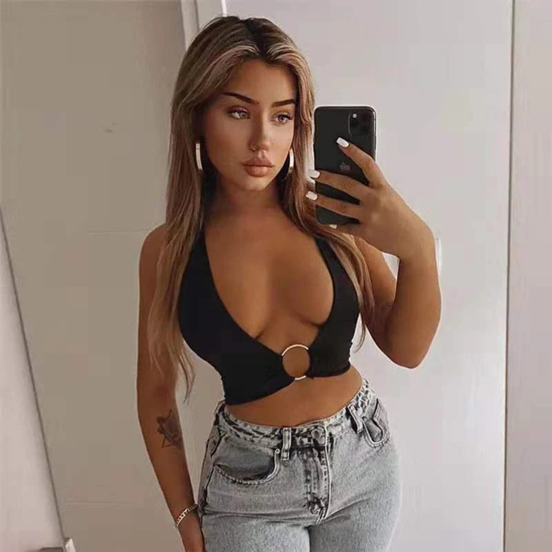 Haut moulant sexy erotique sans bretelles