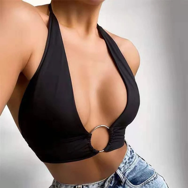 Haut moulant sexy erotique sans bretelles